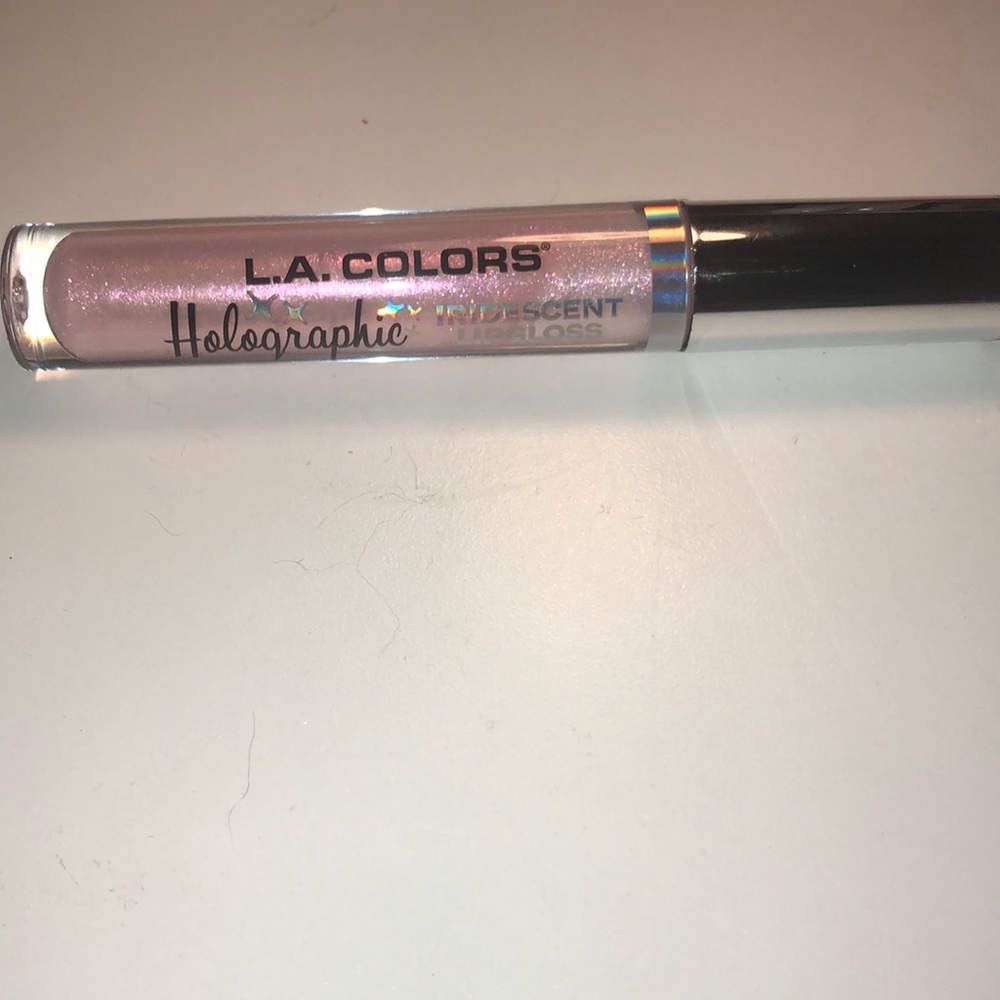 L.A Colors pink shimmer holographic lipgloss